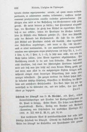 636-639 [Rezension] Rietschel, Georg, Die Lehre vom Gemeindegottesdienst