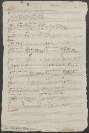 La Fiancée, V (2), pf, AWV 17, Fragments, Arr - BSB Mus.Schott.Ha 2748-2 : [heading with red chalk:] N|o 1