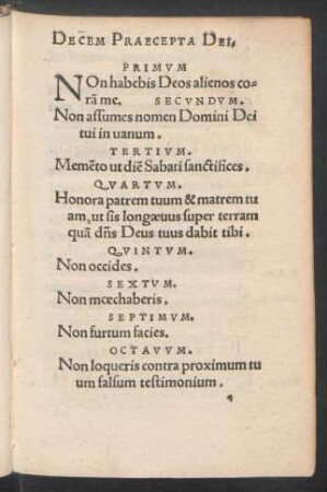 Decem Praecepta Dei.
