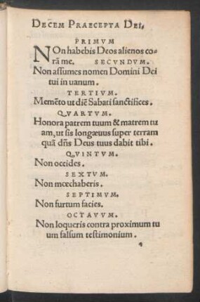 Decem Praecepta Dei.