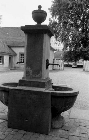 Zwei-Röhren-Brunnen im Hof der Forstschule im Fasanengarten.