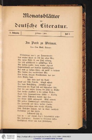 Heft 5. - Februar 1906.