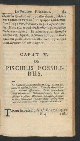 Caput V. De Piscibus Fossilibus.