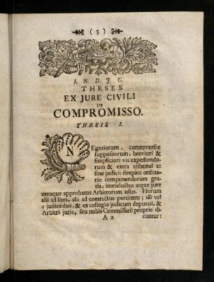 3-16, Theses ex Jure Civili de Compromisso
