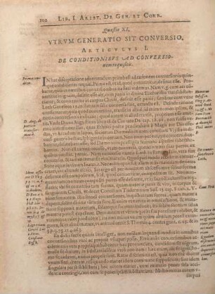 Quaestio XI. Vtrvm Generatio Sit Conversio.