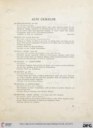 Alte Gemälde (Nr. 223-251)