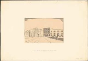 Hotel an der Langen Brücke, Potsdam Schinkelwettbewerb 1938: Perspektivische Ansicht von der Langen Brücke