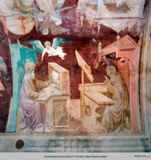Die Innenausmalung des Oratoriums : Zwei Evangelisten und zwei Kirchenväter