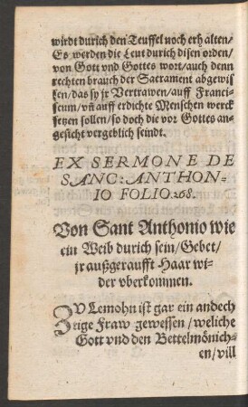 Von Sant Anthonio ...