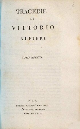 Tragedie : di Vittorio Alfieri, 4