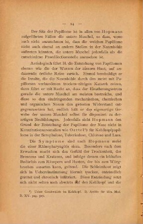 Über weiche Papillome der Nasenhöhle
