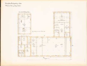 Landgestüt Jägerstall, Celle: Grundriss EG, DG 1:100