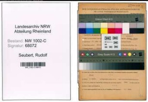 Entnazifizierung Rudolf Seubert, geb. 23.06.1882 (Ingenieur)