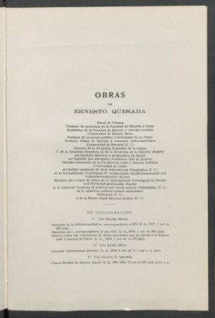 Obras de Ernesto Quesada