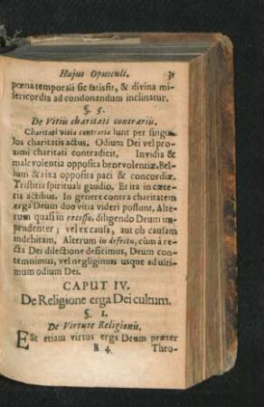 Caput IV. De Religione erga Dei cultum.