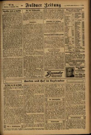 Zweite Ausgabe vom Sonntag, den 02. September 1923.