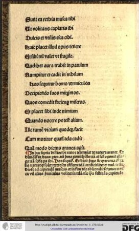In hac septima distinctione autor determinat de natura aranee, et dividitur in duas partes, nam primo ponit historiam...