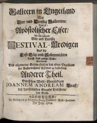 Anderer Theil: Galleern in Engelland. Anderer Theil