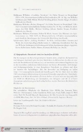 12. Epigraphische Datenbank römischer Inschriften