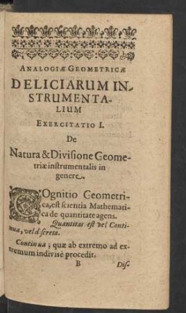 Analogiae Geometricae Deliciarum Instrumentalium