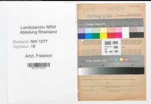 Entnazifizierung Friedrich Artzt , geb. 28.07.1896 (Polizist)