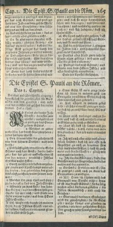 Die Epistel S. Pauli an die Römer.
