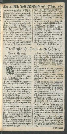 Die Epistel S. Pauli an die Römer.