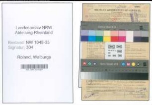 Entnazifizierung Walburga Roland , geb. 29.12.1880 (Seelsorgerin)