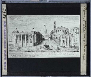 Rom, Tempel von Antoninus und Faustina,Rom, SS. Cosma e Damiano