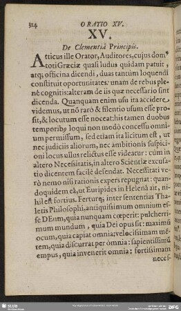 XV. De Clementia Principis