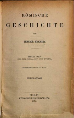 Römische Geschichte, 1. Bis zur Schlacht von Pydna