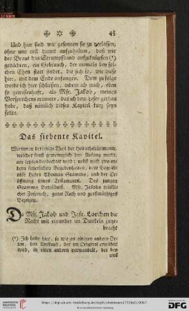 Das siebente Kapitel