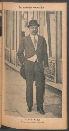 Dr. Carlos M. Coll, presidente del Concejo Deliberante - [Retrato] : Transeúntes conocidos