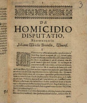Disputationum Iuridico-Politicarum, In Illustri Academia Tubingensi habitarum, Fasciculus ..., 2. Ubi De Imperio Romano, Foederibus; De Iuramentorum Variis Speciebus, De Iniuria, Homicidio, aliisque delictis, disseritur satis abunde