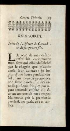 XXIX Soirée. Suite de l'Histoire de Corcud & de ses quatre Fils.
