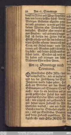 Am 25. Sonntage nach Trinitatis.