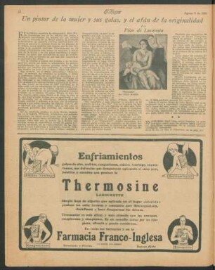 Un pintor de la mujer y sus galas, y el afán de la originalidad