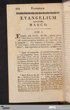 Evangelium Auctore Marco.