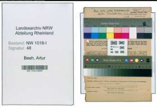 Entnazifizierung Artur Beeh , geb. 07.05.1897 (Tabakwarengrosshaendler)