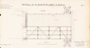 Anlegestelle für die fiskalische Dampffähre bei Kaseburg, Swinemünde: Fährklappe: Grundriss 1:25