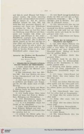 30: Inventar des Archivs der Karmeliter in Ravensburg, [3]