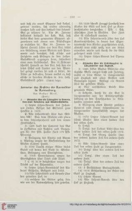 30: Inventar des Archivs der Karmeliter in Ravensburg, [3]