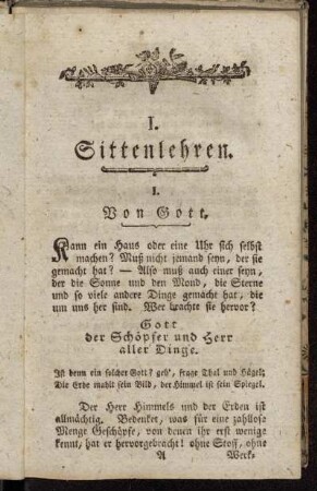 I. Sittenlehren.