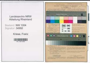 Entnazifizierung Franz Kriese , geb. 16.10.1888 (Schaffner)
