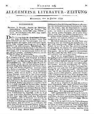 Annalen der Märkischen Oekonomischen Gesellschaft zu Potsdam. Bd. 2, H. 3; Bd. 3, H. 1. [Hrsg. v. Königlich-Preußische Märkische Ökonomische Gesellschaft]. Potsdam: Horvath 1796-97