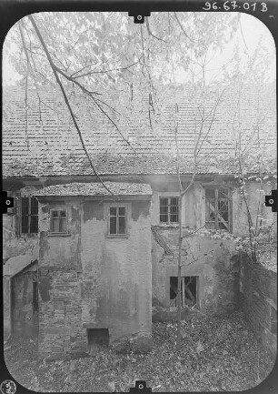 Pommritz-Niethen (Hochkirch-Niethen), Nr. 1. Rittergut (Erwähnung 1424). Herrenhaus. Rückseite (Teilansicht)