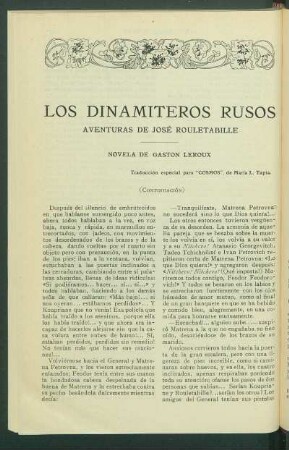 Los dinamiteros rusos [Continuación]