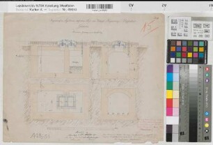 Arnsberg, Regierungs und Präsidialgebäude, Regenmassensysteme auf dem Hof, Ansichten