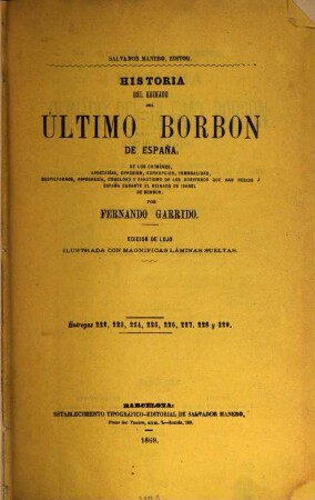 Historia del reinado del ultimo Borbon de España : Edicion de lujo ilustrada con láminas sueltas, 2