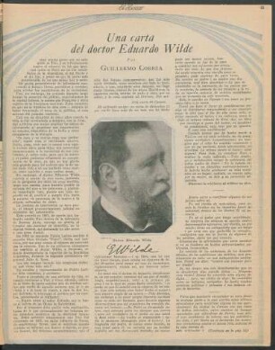 Una carta del doctor Eduardo Wilde